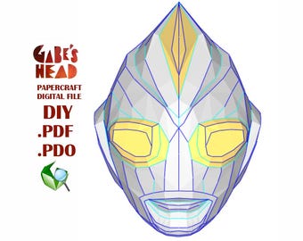 Ultraman Dyna Helmet Template, PDO file.
