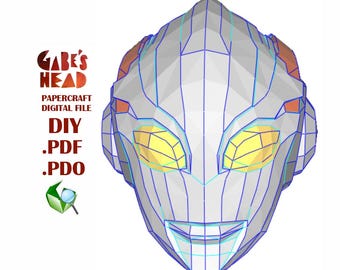 Ultraman X Helmet Template, PDO file.