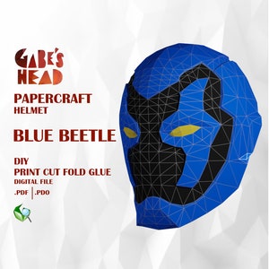 Blue Beetle Helmet template, pdf and pdo file
