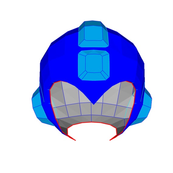 ロックマンヘルメットのテンプレート（.pdoファイルと.pdfファイル