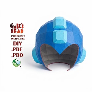 Megaman Helmet template .pdo and pdf file