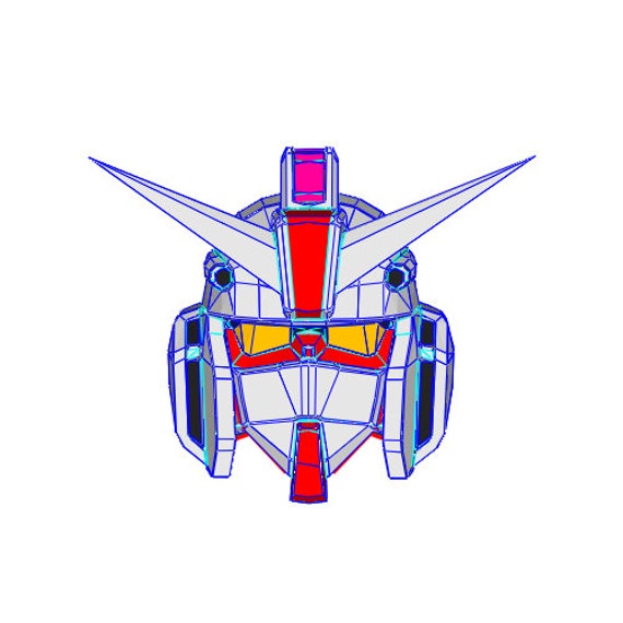 Plantilla de casco Gundam G40 pdo Etsy México