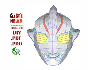 Ultraman Mebius Helmet Template, PDO file.