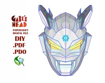 Ultraman Zero Helmet Template, PDO file.