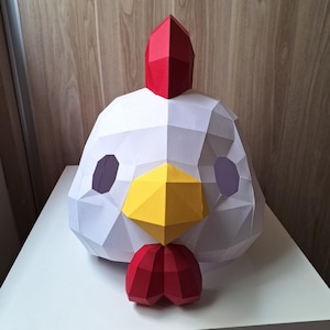 rooster head template papercraft pdo pdf