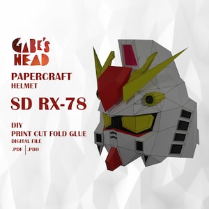 Gundam - SD RX78 - casco - plantilla (PDO, archivo PDF)