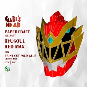Ryusoul Red Max Helmet Pepakura