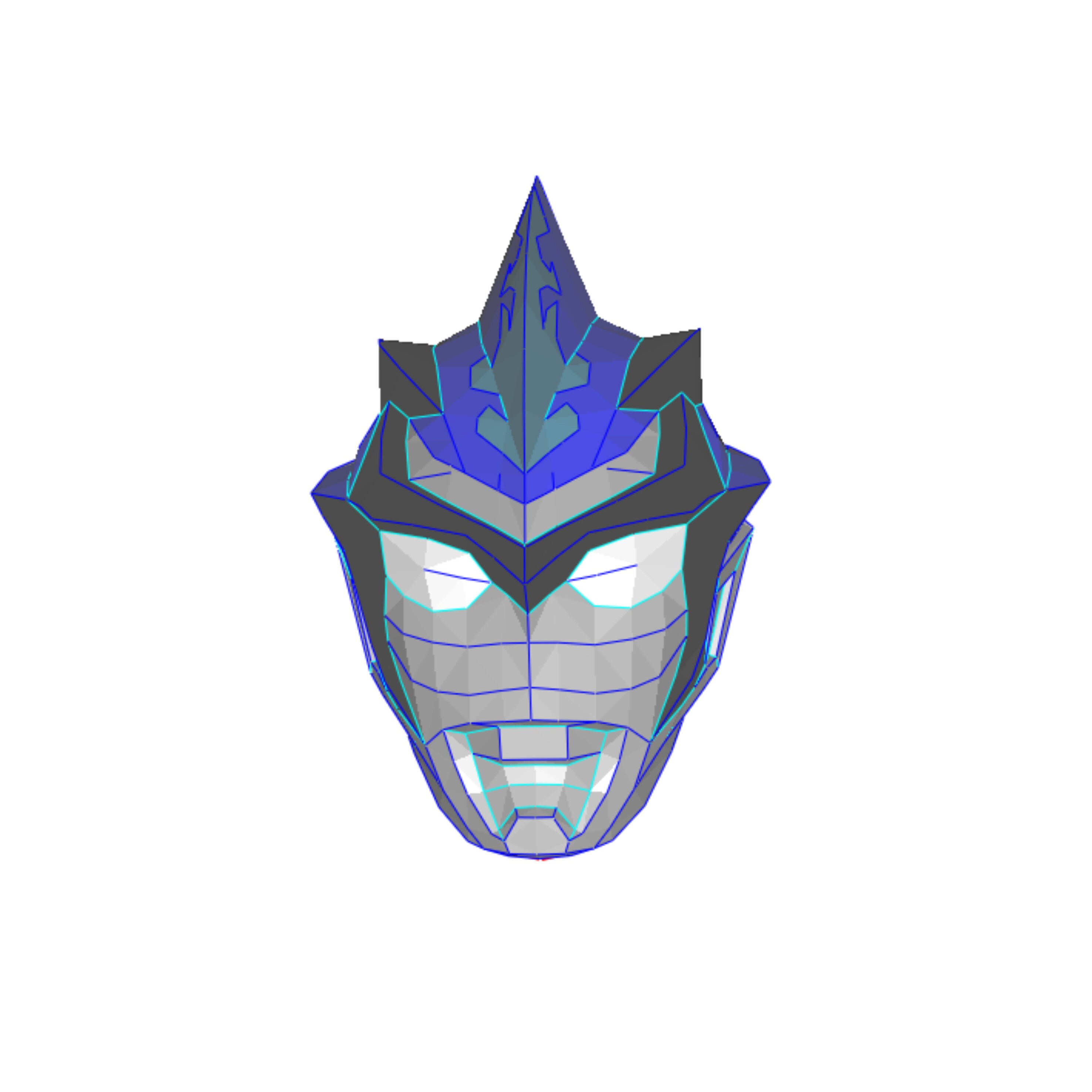 Ultraman Blu Helmet Template, PDF PDO file.