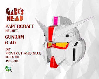 Plantilla de casco Gundam G40 pdo