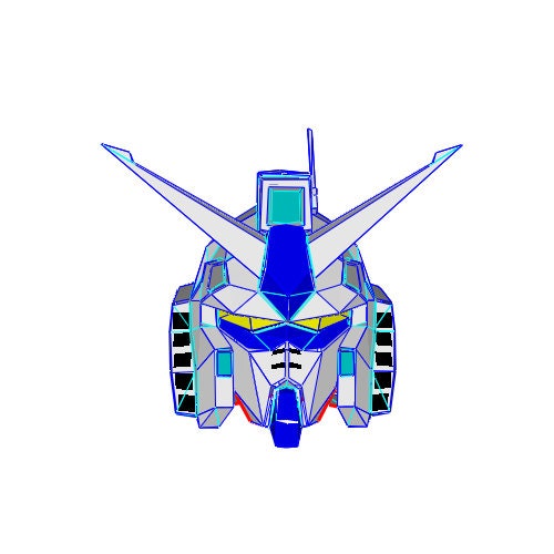 Gundam RX78 Helmet file PDO, PDF, DXF, STUDIO3 