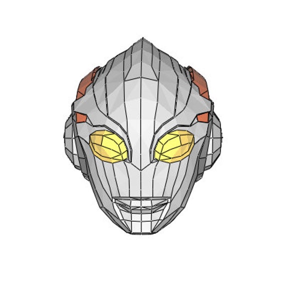 ultraman x helmet template pdo file etsy
