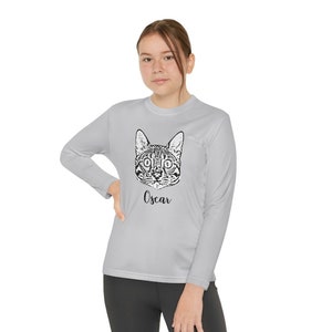 Personalized Long Sleeve Shirt Custom Pet Shirt Kids Pet Portrait Shirt Kids Youth Custom Dog long sleeve shirt Dog Gift Personalized shirt
