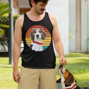 Haustier-Foto-Tank-Top, individuelles Haustier-Portrait-Tank-Top, individuelles Haustier-Muskel-Top, personalisiertes Haustier-Foto-Geschenk, Hund-Papa-Geschenk, Hunde-Foto-Tank-Top, Katze