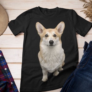 Custom Pet Portrait Shirt, Personalized Dog and Cat Photo Tee, Unique Gift for Pet Lovers, Perfect for Dog Moms & Cat Dads, Pet Shirt Gift