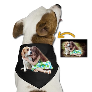 Personalized Pet Bandana with Photo – Custom Dog or Cat Face