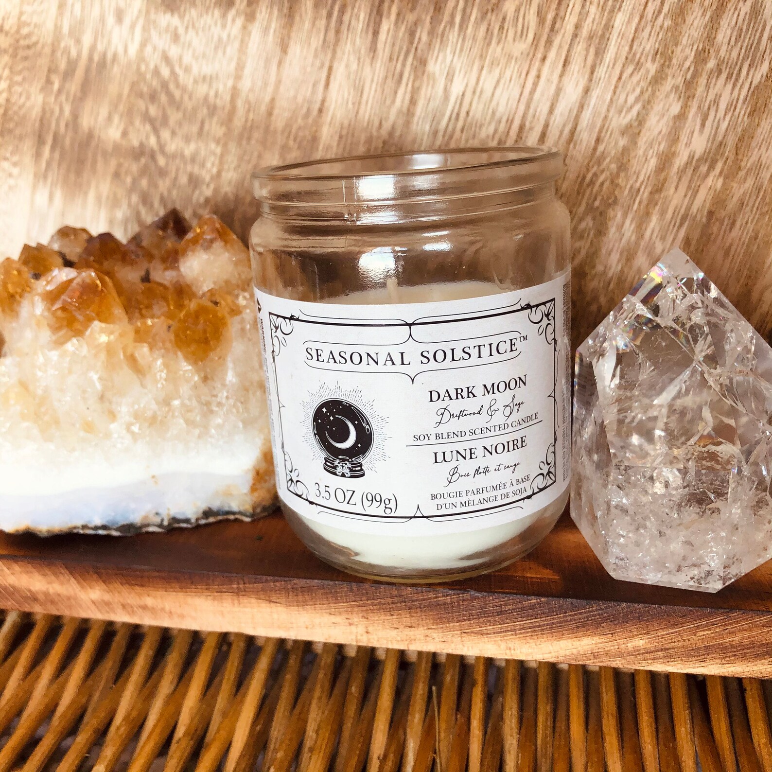 Dark Moon Seasonal Solstice Driftwood & Sage Scented Soy Etsy