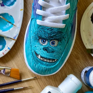 MONSTERS, INC. Mike Wazowski Sulley Nike air force 1 '07 custom shoes hand painted sneakers