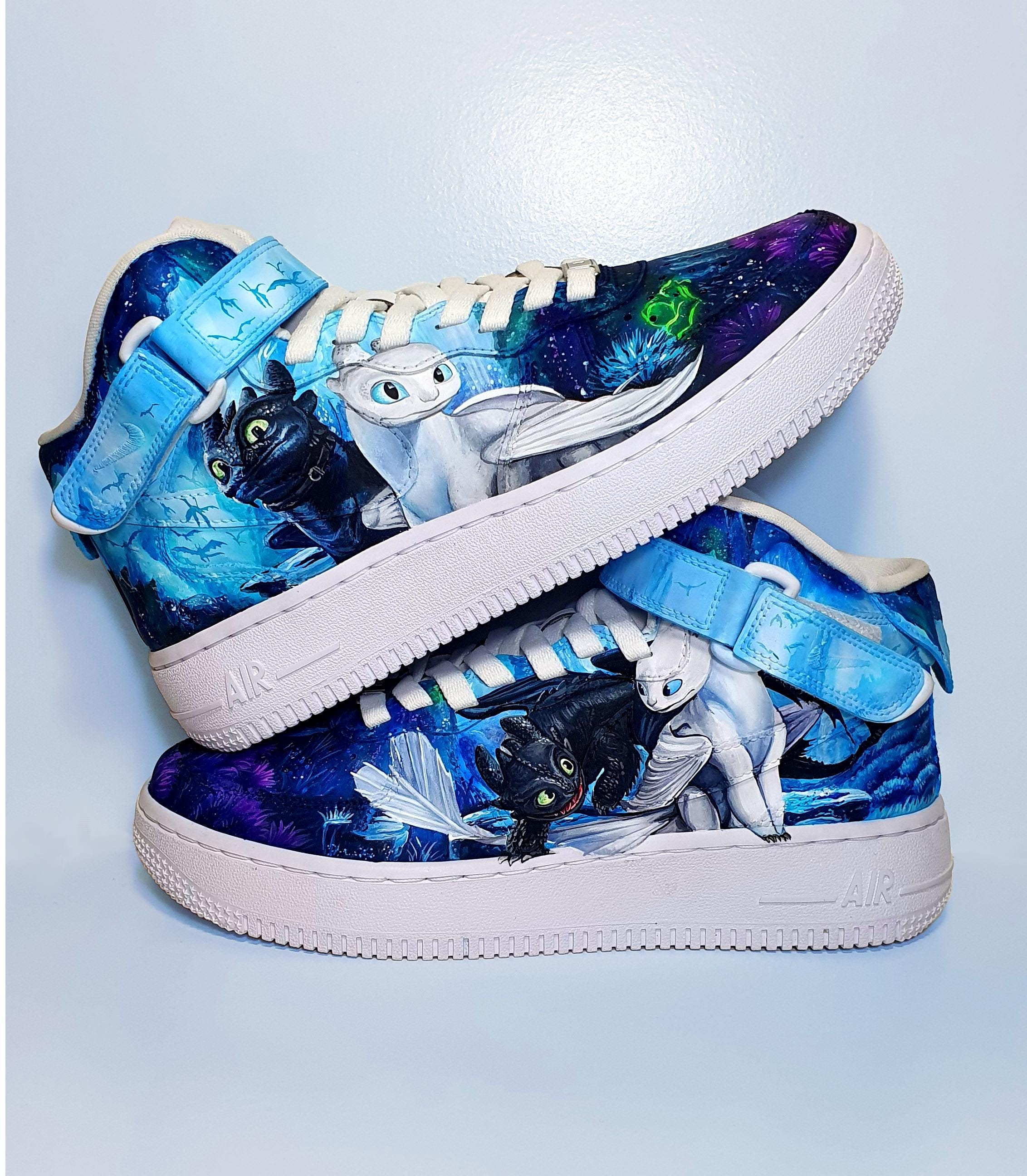 How to Train Your Dragon Hidden World Custom Shoes Hand Painted Shoes Toothless Lightfury Etsy Canada