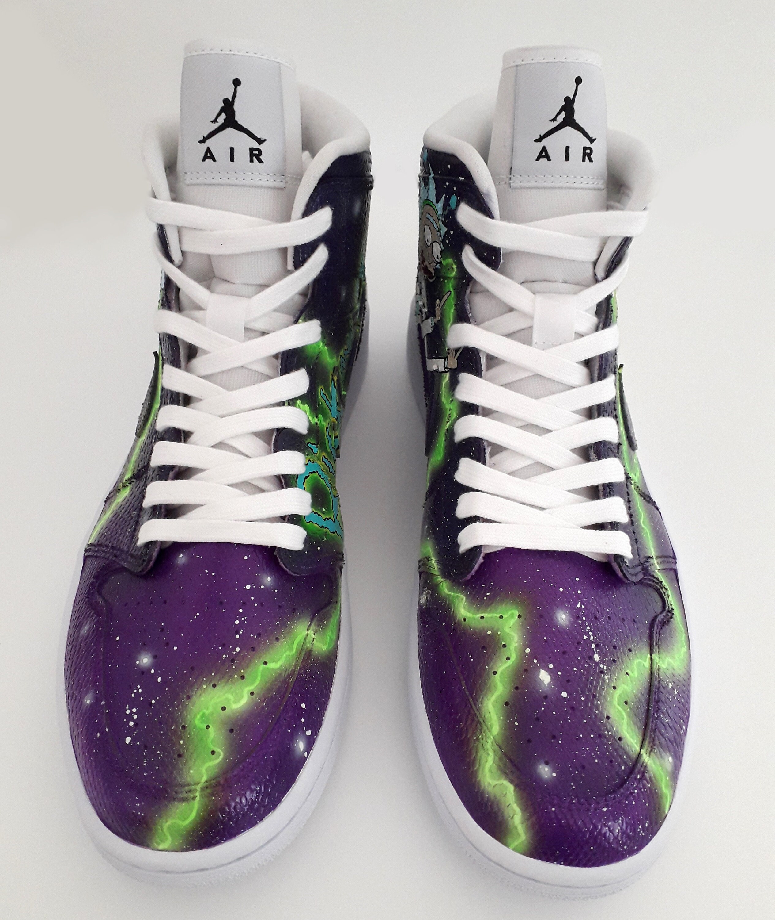Rick and Morty Nike Air Jordan 1 Hand Painted Custom Etsy