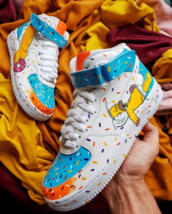 The Nike Air Force Mid Custom Painted - Etsy