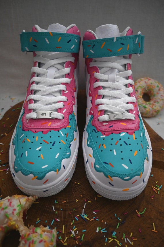 The Simpsons Nike Air Force 1 Donut Custom Shoes Hand Painted