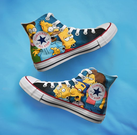 Simpsons Custom Shoes Zapatos a mano Etsy México