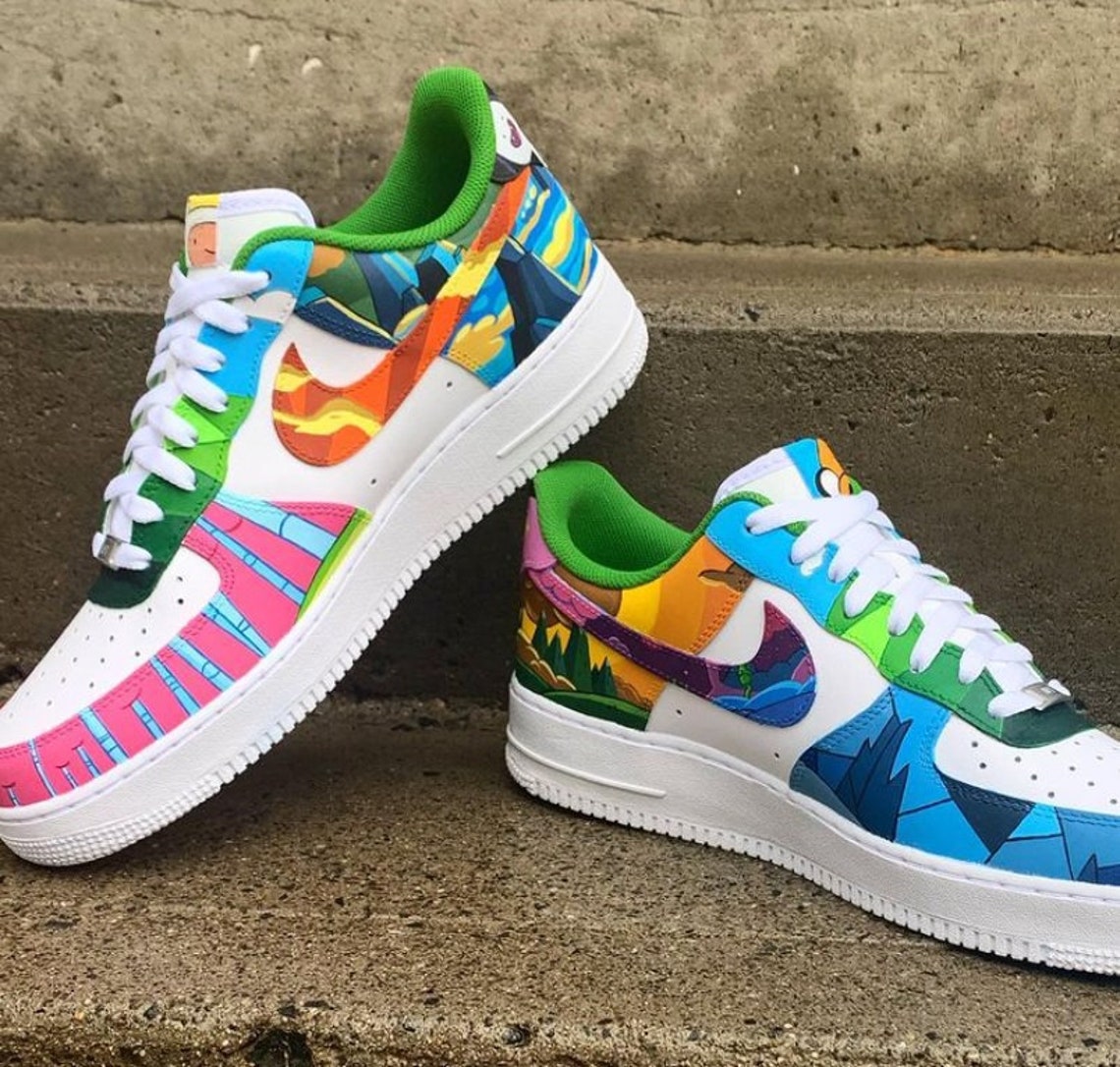 Adventure Time Nike Air Force 1 '07 Custom Shoes Hand - Etsy