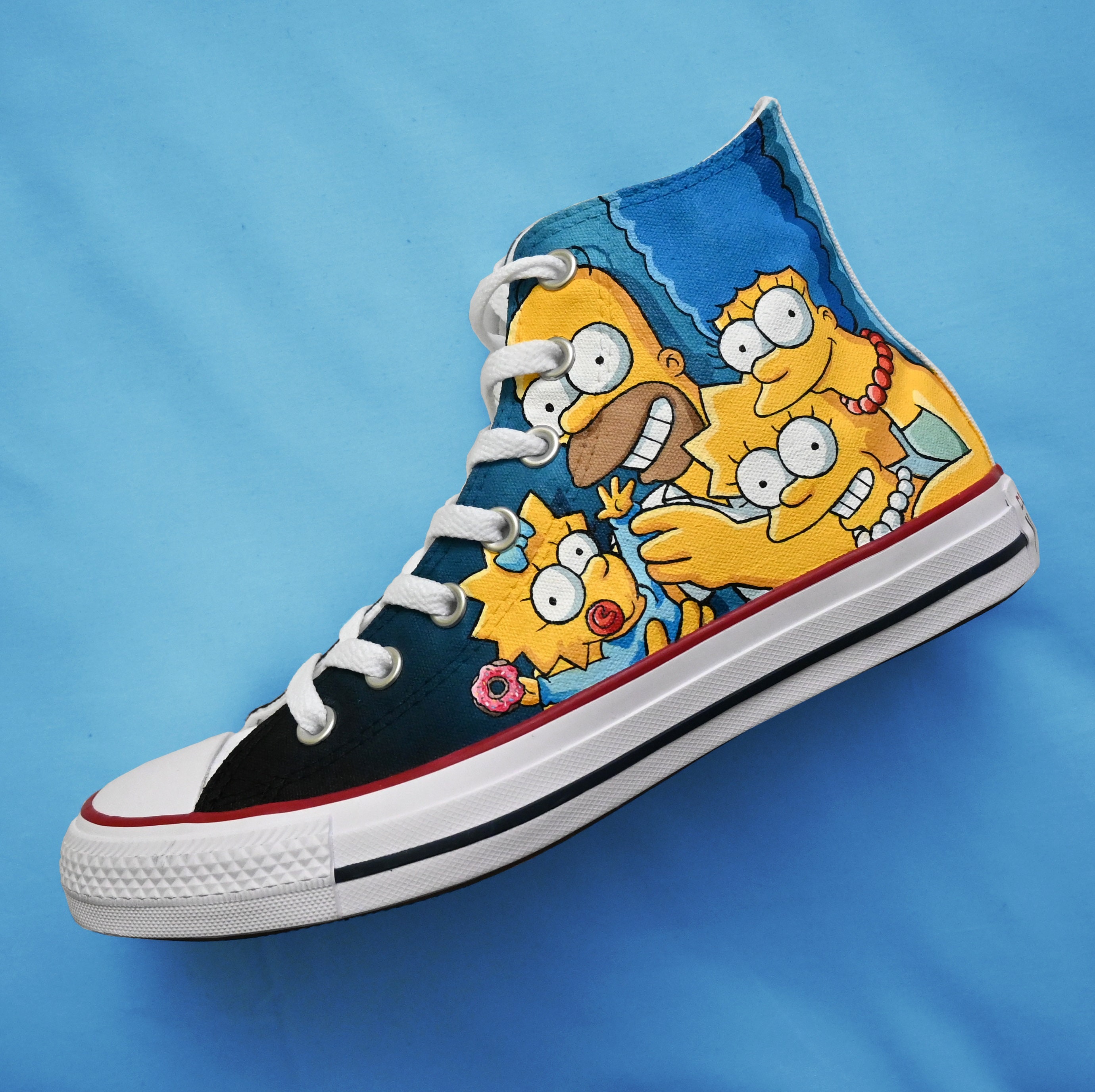 Debilidad audiencia Viaje The Simpsons Converse Custom Shoes Hand Painted Shoes - Etsy Hong Kong