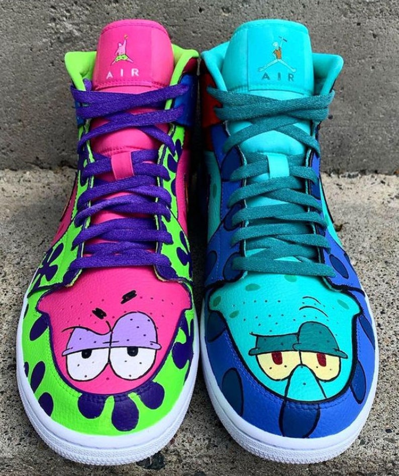 SPONGEBOB Patrick Nike Air Jordan 1 Custom Shoes Hand Painted Etsy