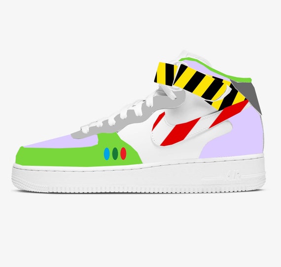 Toy Story Nike Air Force 1 MID Buzz Disney Pixar zapatos - Etsy