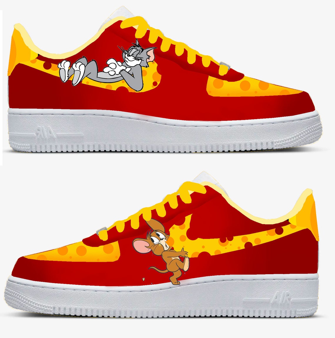 Tom and Jerry Nike Air Force 1 '07 Custom Shoes Hand Painted Sneakers