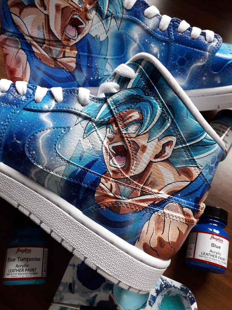 Dragon Ball Z Nike Air Jordan 1 Hand Painted Custom Shoes Etsy