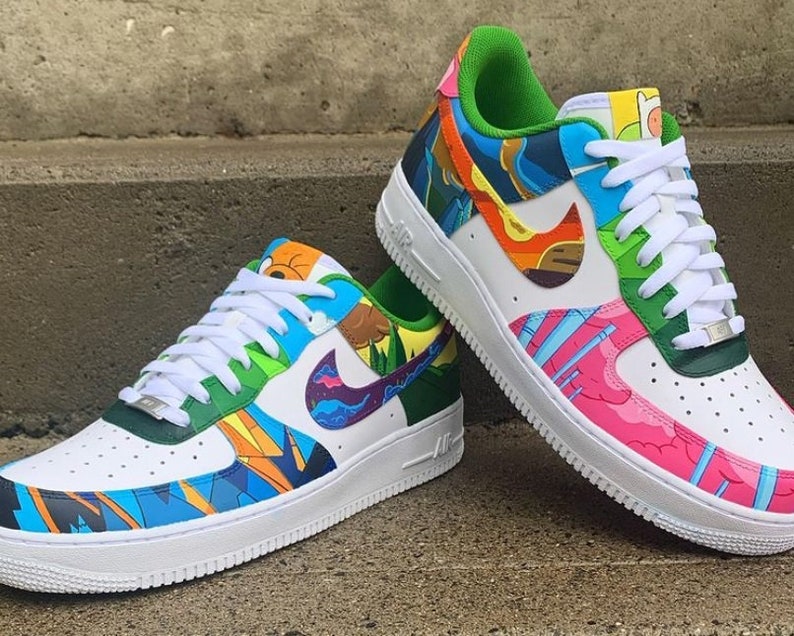 Adventure Time Nike Air Force 1 '07 Custom Shoes Hand - Etsy