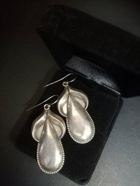 ART Nouveau, Antique silver earrings , silver earr