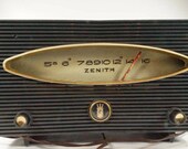Vintage Zenith Radio Model A615G Ch 6Z05 6 Tubes Working Condition c1956