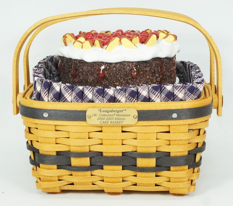 Longaberger J. W. Collection Miniature 20022003 Cake Basket Combo With