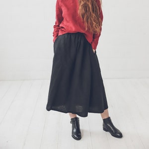Classic Linen Skirt, Long Linen Skirt, Boho Skirt