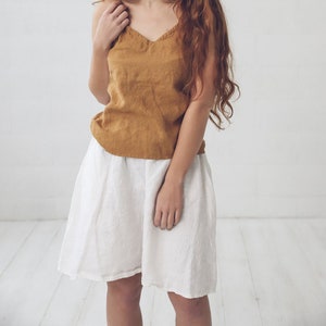 READY TO SHIP Swing Summer Linen Skirt, Soft Washed Linen Skirt image 4