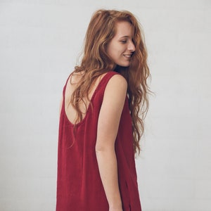 Vestido de lino sin mangas de verano en varios colores