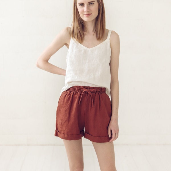 Linen Shorts - Etsy