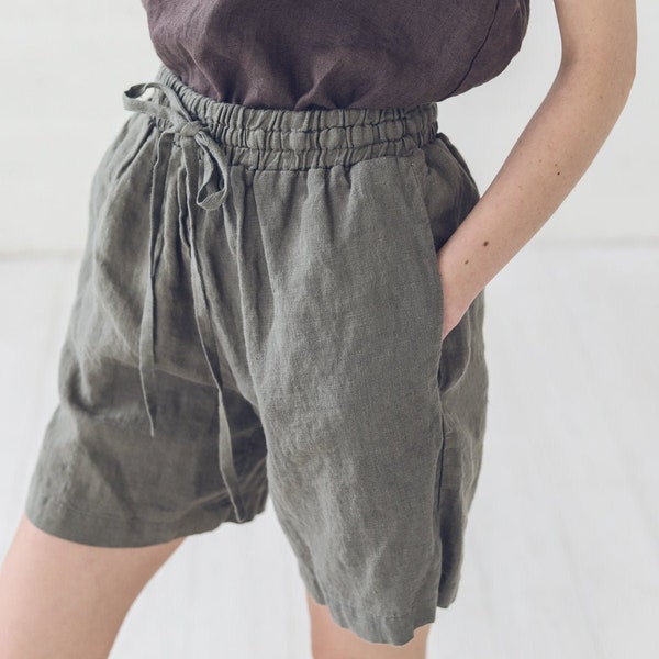 Loose Linen Shorts / Linen Shorts / Summer Linen Shorts for Women