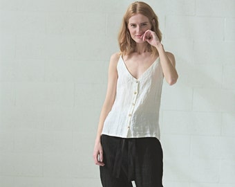 READY TO SHIP Linen Tank Top / Casual Linen Top for Women