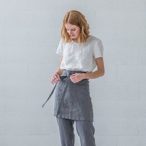 Halbe Schürze aus Leinen / Leinen Schürze / Leinen Schürze / Leinen Schürze / Leinen Schürze / Halbe Schürze / Barista Leinen Schürze