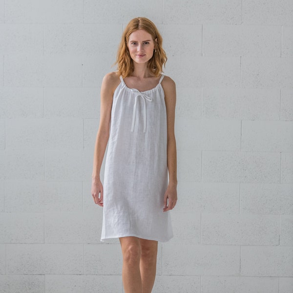 Linen Nightdress Perfect Linen Gift, Romantic Linen Nightgown, Natural Women Sleepwear, Linen Loungewear