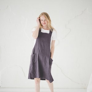 Linen Pinafore Dress