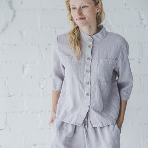 Loose Flax Linen Shirt / Summer Linen Shirts