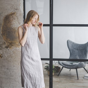 Elegant Long Linen Dress