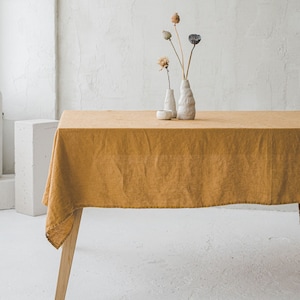 Linen Tablecloth, Pure Linen Table Decor, Flax Linen Tablecloth, Outdoor Linen Tablecloth, Round, Square Tablecloth