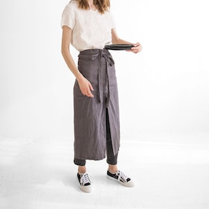 Leinenschürze mit geteiltem Bein: Koch, Barista, Töpfer - European Linen