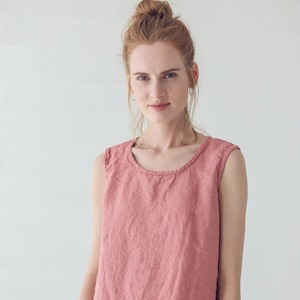 Linen Top / Summer Linen Blouse / Basic Linen Blouse
